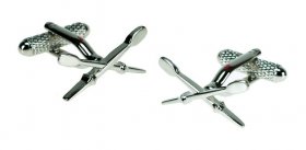 Cufflinks - Crossed Oars